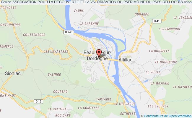 plan association Association Pour La Decouverte Et La Valorisation Du Patrimoine Du Pays Bellocois Beaulieu-sur-Dordogne