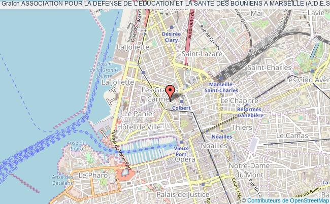 plan association Association Pour La Defense De L'education Et La Sante Des Bouniens A Marseille (a.d.e.s) Marseille