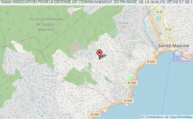 plan association Association Pour La Defense De L'environnement, Du Paysage, De La Qualite De Vie Et De La Securite Du Lotissement Du Grand Souleyas (adeps) Sainte-Maxime