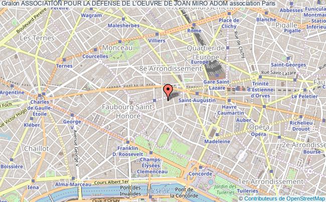 plan association Association Pour La Defense De L'oeuvre De Joan Miro Adom Paris