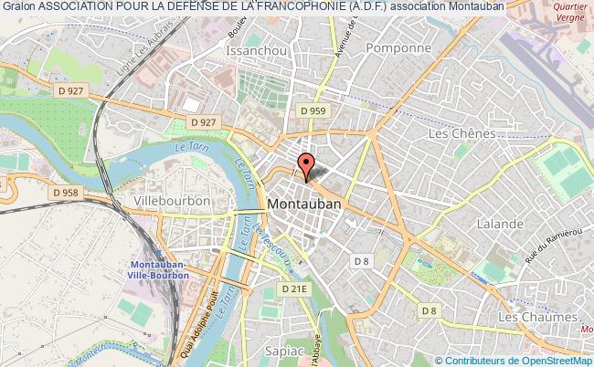 plan association Association Pour La Defense De La Francophonie (a.d.f.) Montauban