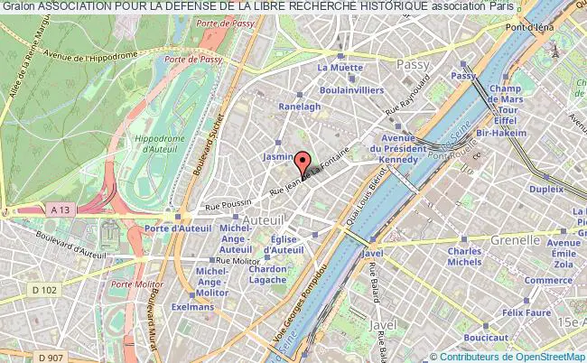 plan association Association Pour La Defense De La Libre Recherche Historique Paris
