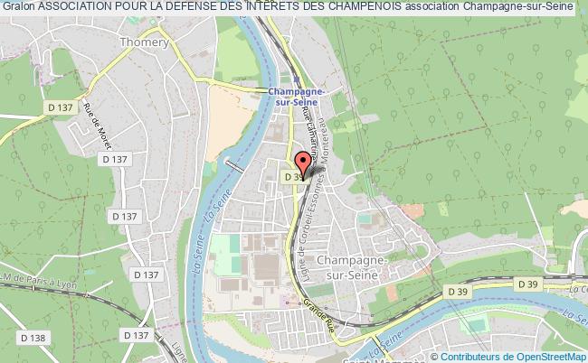 plan association Association Pour La Defense Des Interets Des Champenois Champagne-sur-Seine
