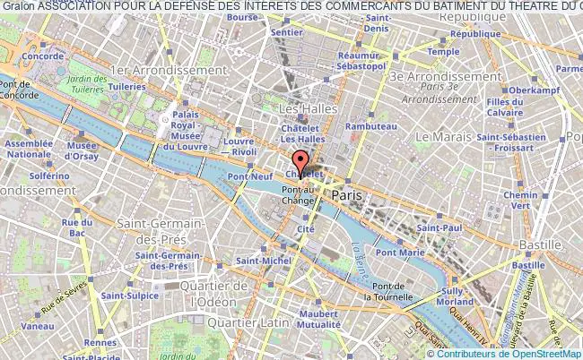 plan association Association Pour La Defense Des Interets Des Commercants Du Batiment Du Theatre Du Chatelet Paris