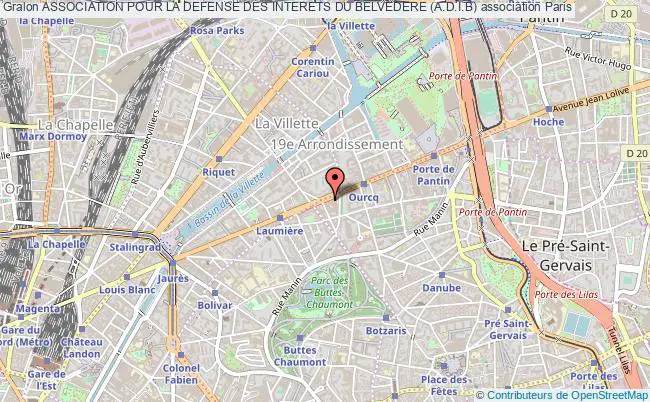 plan association Association Pour La Defense Des Interets Du Belvedere (a.d.i.b) Paris