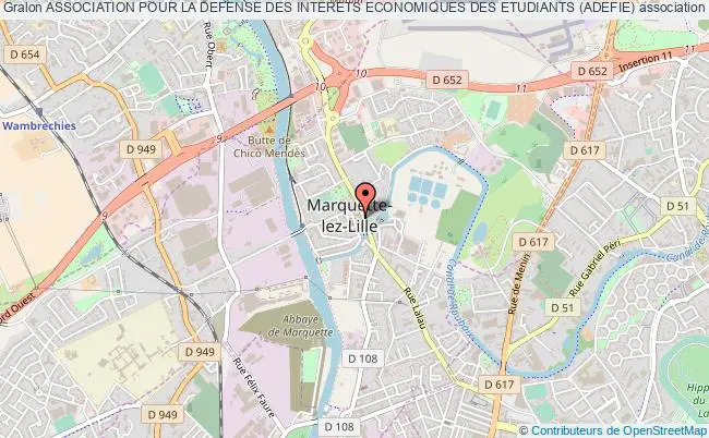 plan association Association Pour La Defense Des Interets Economiques Des Etudiants (adefie) Marquette-lez-Lille