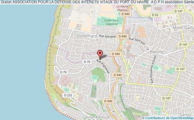 plan association Association Pour La Defense Des Interets Vitaux Du Port Du Havre  A D P H Sainte-Adresse