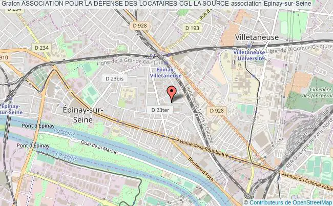 plan association Association Pour La DÉfense Des Locataires Cgl La Source Épinay-sur-Seine