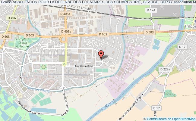 plan association Association Pour La Defense Des Locataires Des Squares Brie, Beauce, Berry Meaux