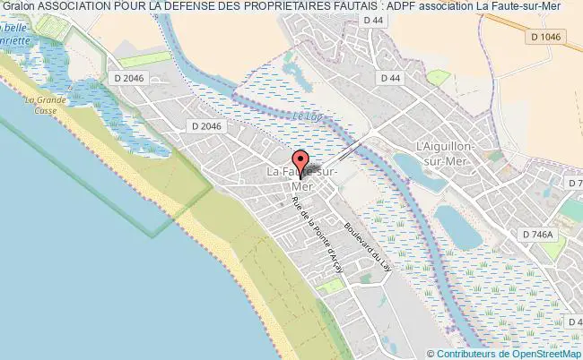 plan association Association Pour La Defense Des Proprietaires Fautais : Adpf La  Faute-sur-Mer