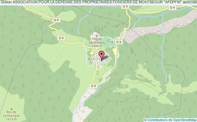 plan association Association Pour La Defense Des Proprietaires Fonciers De Montsegur "apdpfm" Montségur