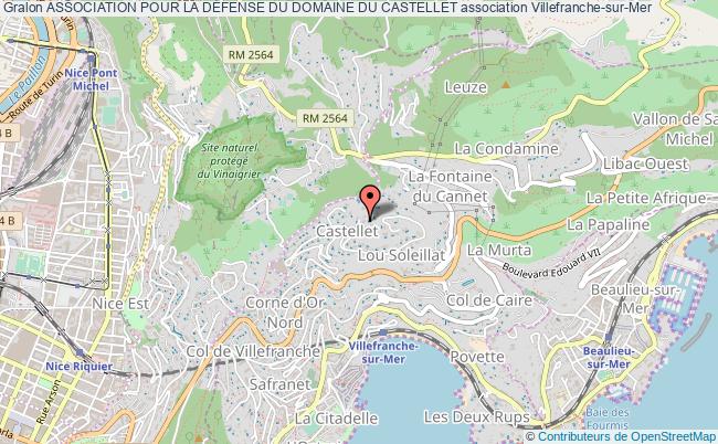 plan association Association Pour La DÉfense Du Domaine Du Castellet Villefranche-sur-Mer