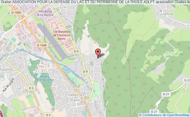 plan association Association Pour La Defense Du Lac Et Du Patrimoine De La Thuile Adlpt Challes-les-Eaux