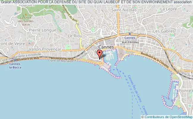 plan association Association Pour La Defense Du Site Du Quai Laubeuf Et De Son Environnement Cannes