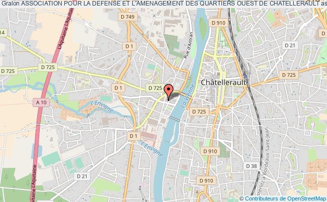 plan association Association Pour La Defense Et L'amenagement Des Quartiers Ouest De Chatellerault Châtellerault