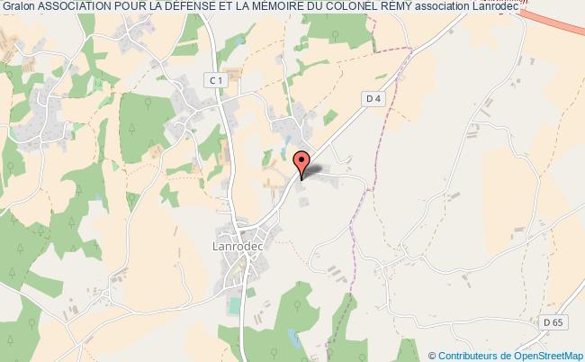 plan association Association Pour La DÉfense Et La MÉmoire Du Colonel RÉmy Lanrodec
