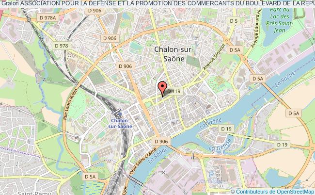 plan association Association Pour La Defense Et La Promotion Des Commercants Du Boulevard De La Republique Chalon-sur-Saône