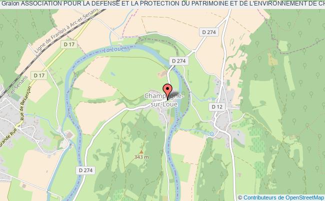 plan association Association Pour La Defense Et La Protection Du Patrimoine Et De L'environnement De Champagne Sur Loue (adcl) Champagne-sur-Loue