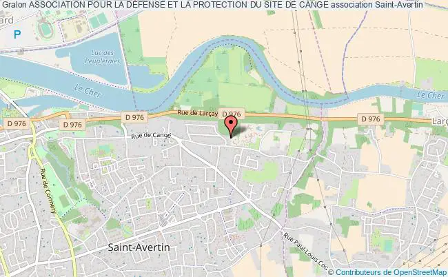 plan association Association Pour La DÉfense Et La Protection Du Site De Cange Saint-Avertin