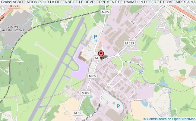 plan association Association Pour La DÉfense Et Le DÉveloppement De L'aviation LÉgÈre Et D'affaires A Nantes Atlantique Bouguenais