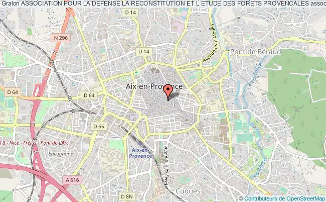 plan association Association Pour La Defense La Reconstitution Et L Etude Des Forets Provencales Aix-en-Provence