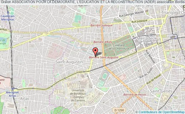 plan association Association Pour La Democratie, L'education Et La Reconstruction (ader) Bordeaux