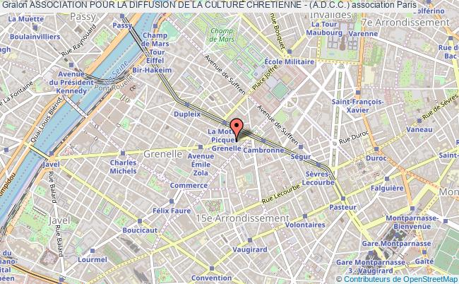 plan association Association Pour La Diffusion De La Culture Chretienne - (a.d.c.c.) Paris