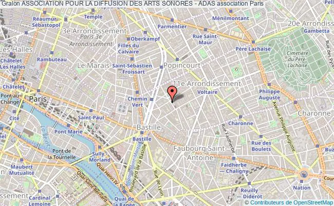 plan association Association Pour La Diffusion Des Arts Sonores - Adas Paris