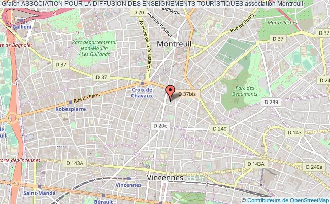 plan association Association Pour La Diffusion Des Enseignements Touristiques Montreuil