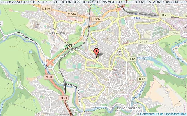 plan association Association Pour La Diffusion Des Informations Agricoles Et Rurales -adiar- Rodez