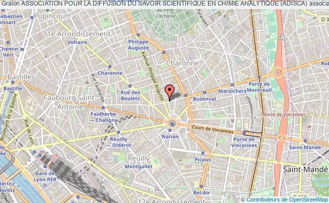 plan association Association Pour La Diffusion Du Savoir Scientifique En Chimie Analytique (adisca) Paris