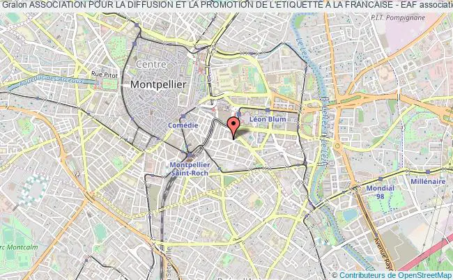plan association Association Pour La Diffusion Et La Promotion De L'etiquette A La Francaise - Eaf Montpellier