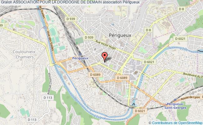 plan association Association Pour La Dordogne De Demain Périgueux