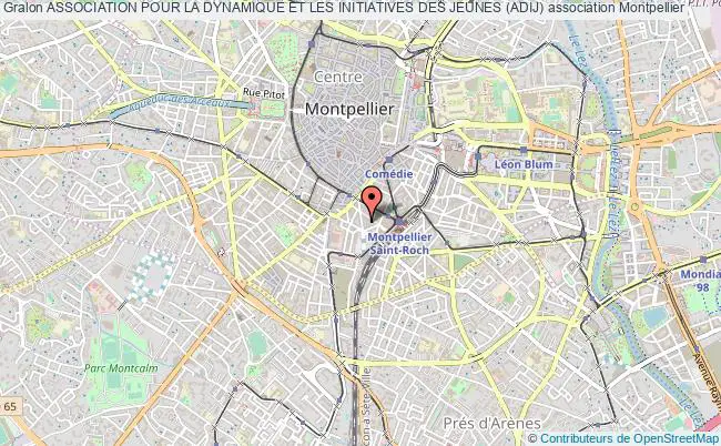 plan association Association Pour La Dynamique Et Les Initiatives Des Jeunes (adij) Montpellier