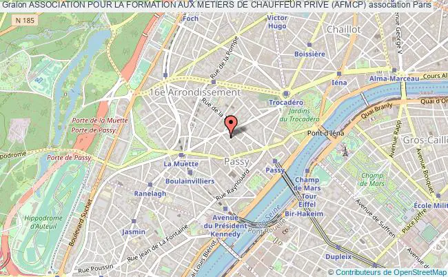 plan association Association Pour La Formation Aux Metiers De Chauffeur Prive (afmcp) Paris 16e