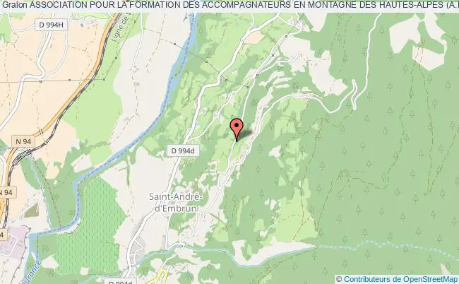 plan association Association Pour La Formation Des Accompagnateurs En Montagne Des Hautes-alpes (a.f.a.h.a.) Saint-André-d'Embrun