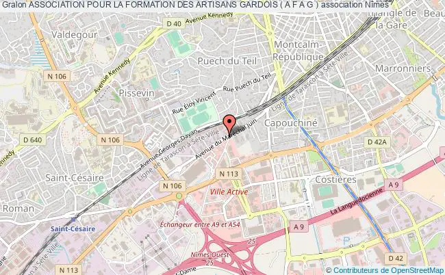 plan association Association Pour La Formation Des Artisans Gardois ( A F A G ) Nîmes