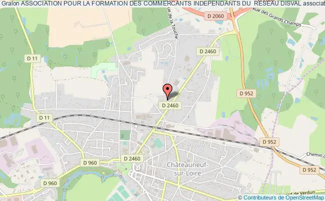 plan association Association Pour La Formation Des Commercants Independants Du  Reseau Disval Châteauneuf-sur-Loire