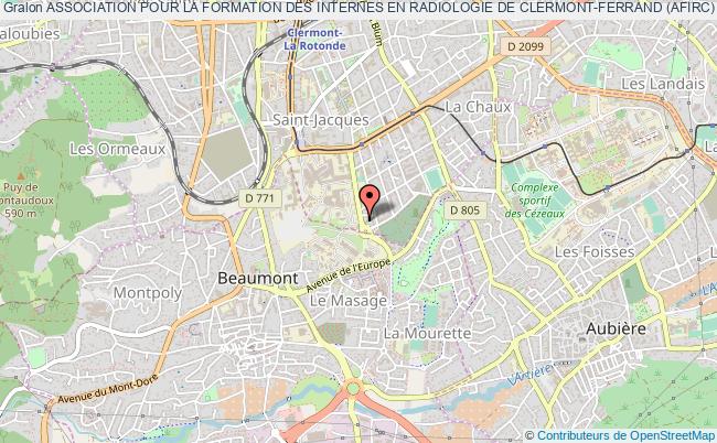 plan association Association Pour La Formation Des Internes En Radiologie De Clermont-ferrand (afirc) Clermont-Ferrand