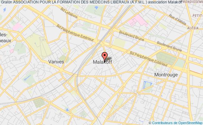 plan association Association Pour La Formation Des Medecins Liberaux (a.f.m.l.) Malakoff