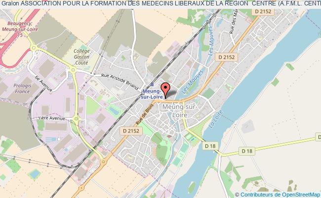 plan association Association Pour La Formation Des Medecins Liberaux De La Region  Centre (a.f.m.l. Centre) Meung-sur-Loire