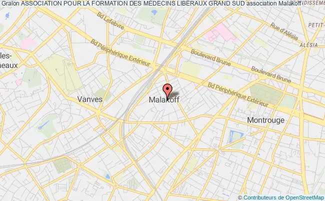 plan association Association Pour La Formation Des MÉdecins LibÉraux Grand Sud Malakoff