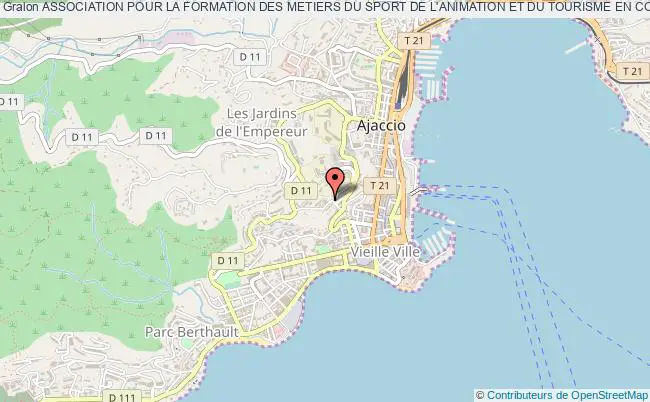 plan association Association Pour La Formation Des Metiers Du Sport De L'animation Et Du Tourisme En Corse (a.f.m.s.a.t.c.) Ajaccio