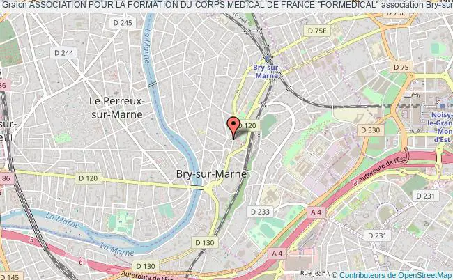 plan association Association Pour La Formation Du Corps Medical De France "formedical" Bry-sur-Marne