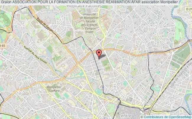plan association Association Pour La Formation En Anesthesie Reanimation Afar Montpellier
