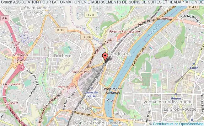 plan association Association Pour La Formation En Etablissements De Soins De Suites Et Readaptation De L'ouest Lyonnais (afessrol) Lyon 9e Arrondissement