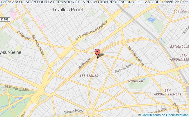 plan association Association Pour La Formation Et La Promotion Professionnelle -asforp- Paris 17e