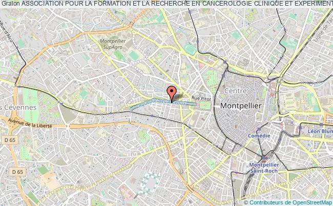plan association Association Pour La Formation Et La Recherche En Cancerologie Clinique Et Experimentale ( Aforce ) Montpellier