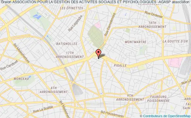 plan association Association Pour La Gestion Des Activites Sociales Et Psychologiques -agasp Paris