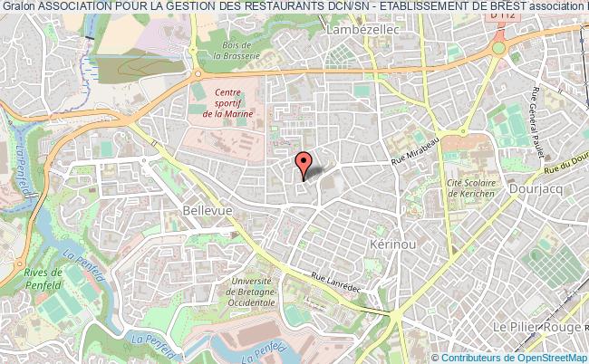 plan association Association Pour La Gestion Des Restaurants Dcn/sn - Etablissement De Brest Brest